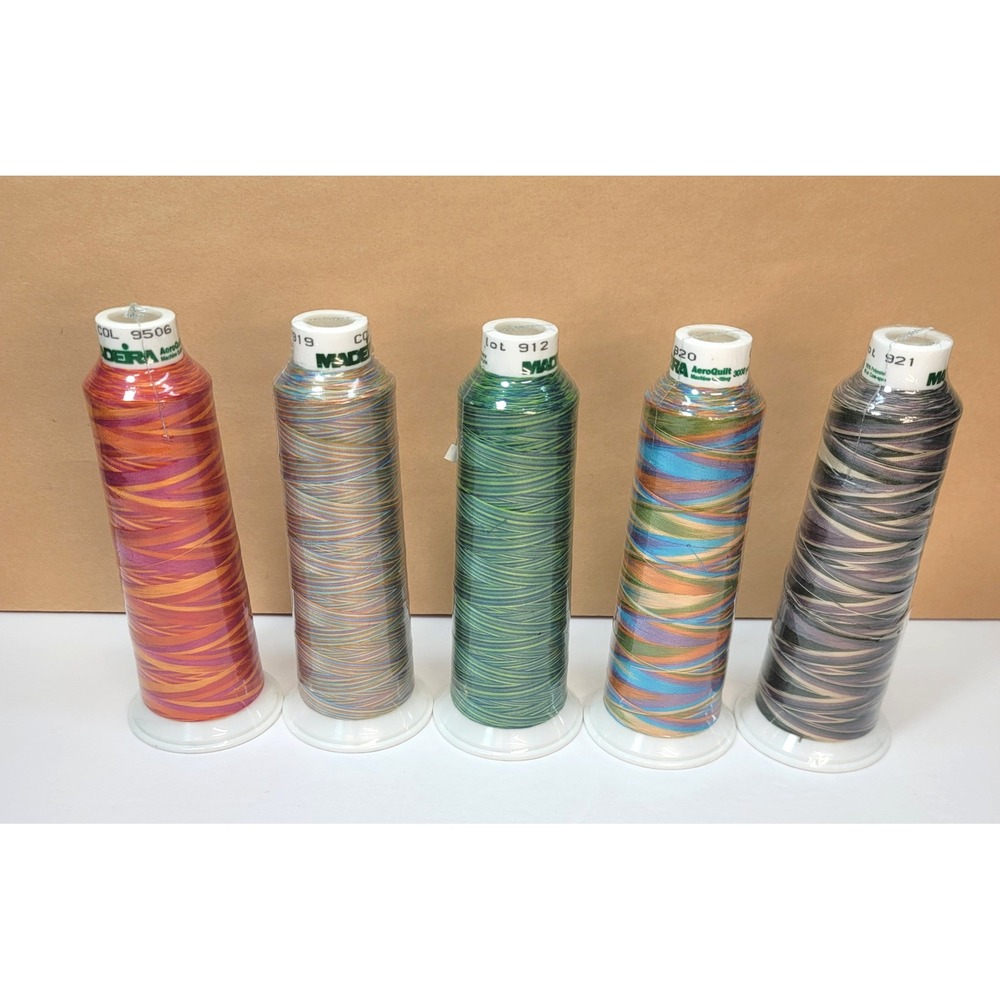 Madeira AeroQuilt Variegated Thread 3000yd Spools‎ Set of 5 Polyester 40wt